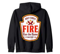 Holy Ghost Fire Fan the Flame 2 Timothy 1:6 Condiments Zip Hoodie