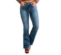 Holy Grail Tummy Control Bootcut Jeans, Women's Stretch Skinny Bootcut Jean Butt Lifting Denim Pants with Pockets for Yoga Casual Gym and Sports Trousers Loose Fit Hippie Clothes, Blue, XL