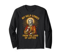 Holy Humor Lord of Lattes Fun Womans Christian Faith Long Sleeve T-Shirt
