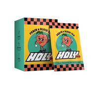 HOLY Iced Tea 10 Tasting Box 'Peach x Nectarine x Black Tea' with Peach Flavour Powder | 10 Servings with Antioxidants & Superfoods | Sugar-free Iced Tea | Vegan with Natural Fruit Flavours