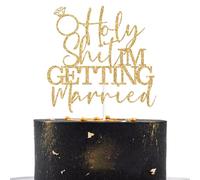 Holy I'm Getting Married Cake Topper, Look at You Getting Married, Funny Wedding Birdal Shower Engagement Bachelorette Party Decorations