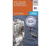 Holy Island & Bamburgh Map | Weatherproof | Wooler, Belford & Seahouses | Ordnance Survey | OS Explorer Active Map 340 | England | Walks | Hiking | Maps | Adventure