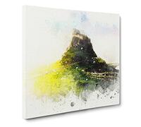 Holy Island Lindisfarne Canvas Print | Gallery Wrapped 30mm Frame Wall Art | 20x20 inches | Ready to Hang | Abstract Picture | Living Room Bedroom Lounge Office