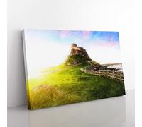 Holy Island Lindisfarne Canvas Wall Art Print 20x14 Inch
