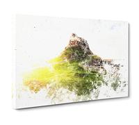 Holy Island Lindisfarne Watercolour Canvas Print | Gallery Wrapped 30mm Frame Wall Art | 30x20 inches | Ready to Hang | Modern Picture | Living Room Bedroom Lounge Office