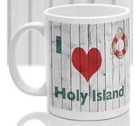 Holy Island Mug, Gift to Remember Northumberland, Ideal Present,Custom Design.