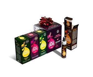 Holy Lama Spice Drops Extract, Baking Collection, Natural Pure Authentic Cooking Ingredients. Sweet, Dessert, Cake, Biscuit or Tea, Coffee, Drinks Recipes 4 x 5ml Cinnamon, Ginger, Orange Zest, Rose