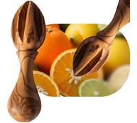 Holy Land Market Lemon Juicer/Citrus Reamer Carved in Hard Olive Wood from Bethlehem (5.5 Inches)