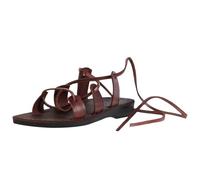 Holy Land Market Men/Women Biblical Jesus Leather/Suede Sandals/Slides From Jerusalem (Style V), Brown, 11-11.5 Women/8.5-9 Men