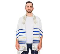 Holy Land Market Mens Messianic Shawl/Tallit - The Messiah Tallit (Royal Blue)