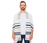 Holy Land Market New Covenant Messianic Prayer Shawl Tallit 72' X 22' with Bag, Card and Brochure From Israel