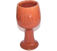 Holy Land Market Terra Cotta Biblical Wine Goblet Communion Chalice - Brown