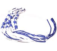 Holy Land Market Tzitzits Set of 4 - White with Blue Thread Tassels, Messianic Tzitzit, Royal Blue, Longer Blue Messiah Thread