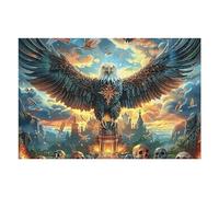 Holy Light Bald Eagle 1000 Pc DIY Jigsaw Puzzle Puzzles for Adults Teens Hard Challenging Team Building Stress Reducing Autumn High-grade Rigid Cardboard 1000 PCS/75x50cm