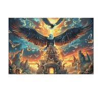 Holy Light Bald Eagle 1000 Piece Complete Jigsaw Puzzle Set Animal Pet Doll Teens Beginners Educational Challenge Puzzle Fans Group Play Anniversary Quality Material 1000 PCS