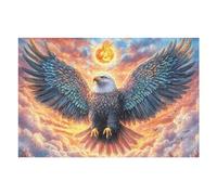 Holy Light Bald Eagle 1000 Pieces Set Classic Jigsaw Puzzle Couple Puzzle Partners Mind Relaxation Wall Decor Easter New Year Creativity & Gift Giving 1000 PCS/75x50cm