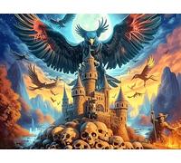 Holy Light Bald Eagle 300 Piece Complete Jigsaw Puzzle Set Magical Cosmic Creatures Teens Beginners Educational Challenge Puzzle Fans Group Play Anniversary Quality Material 300 PCS/40x28cm