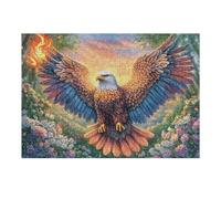 Holy Light Bald Eagle 300 Piece Complete Jigsaw Puzzle Set Teens Beginners Educational Challenge Puzzle Fans Group Play Anniversary Fathers Thick Cardboard 300 PCS/40x28cm