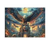 Holy Light Bald Eagle 500 Pc DIY Jigsaw Puzzle Animal Pet Wildlife Puzzles for Adults Teens Hard Challenging Team Building Stress Reducing Autumn High-grade Rigid Cardboard 500 PCS
