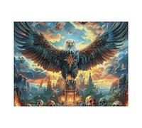 Holy Light Bald Eagle 500 PCS/52×38cm Jigsaw Puzzles Puzzles for Adults Teens Brain Game Fun Family Game Team Building Stress Reducing Autumn Thick Cardboard 500 PCS/52×38cm