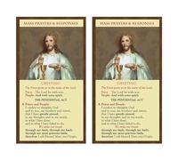 Holy Lines pocket card for responses and prayers at Catholic mass set of 2