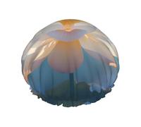 Holy Lotus Double layer women's shower cap, reusable, large size design suitable for all hair lengths, suitable for girls, spa and home salon use.