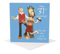 Holy Mackerel 31st Anniversary Card for Couple - Fun Wedding Anniversary Card - Original Artwork by Erica Sturla