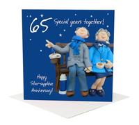 Holy Mackerel 65th Anniversary Card for Couple - Fun Star Sapphire Wedding Anniversary Card - Original Artwork by Erica Sturla