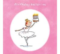 Holy Mackerel Birthday ballerina, a ballet themed Rosie Brooks birthday greetings card, 150mm square, printed in the UK on board from sustainable sources