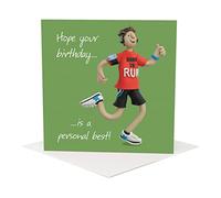 Holy Mackerel Birthday Card for Runners - Funny Running Birthday Card for Him - Original Artwork by Erica Sturla