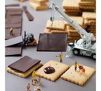 Holy Mackerel Biscuit builders, a Minimiam blank greetings card, 150mm square, printed in the UK on board from sustainable sources
