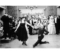 Holy Mackerel Charlie Chaplin dancing retro black and white photographic card featuring a vintage image of an early film still of the comedian and filmstar - 12.6 x 17.7cm and blank inside