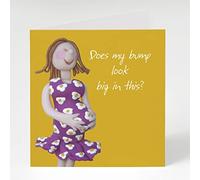 Holy Mackerel does my bump look big in this congratulations on your pregnancy card - designed by artist Erica Sturla - 15cm square and blank inside for your message - made in the UK