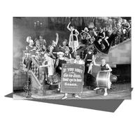 Holy Mackerel Don't go to bed sober vintage photographic card featuring an image of partygoers, early 20th century - 12.6 x 17.7cm and blank inside