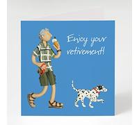 Holy Mackerel Enjoy your retirement card designed by Erica Sturla, for retiring colleague, dad, brother, son, husband, uncle, friend etc. Card is 15cm square and blank inside for your own message