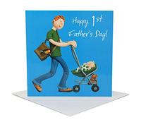 Holy Mackerel first Fathers Day card for a new dad - designed by artist Erica Sturla - 15cm square and blank inside for your message