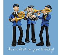 Holy Mackerel have a blast birthday card for him or her - designed by artist Erica Sturla - 15cm square and blank inside for your message - made in the UK