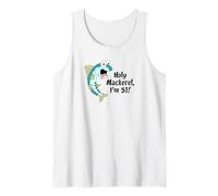 Holy Mackerel I'm 51 Fish Fisherman 51st Birthday Funny Tank Top