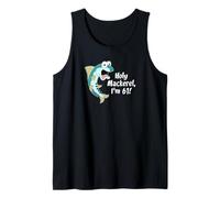 Holy Mackerel I'm 61 Fish Fisherman 61st Birthday Funny Tank Top