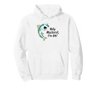 Holy Mackerel I'm 64 Fish Fisherman 64th Birthday Funny Pullover Hoodie