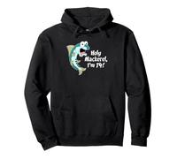 Holy Mackerel I'm 74 Fish Fisherman 74th Birthday Funny Pullover Hoodie