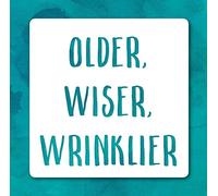 Holy Mackerel older wiser wrinklier funny birthday card - from the Frankly My Dear humour and celebrations range - 15cm square and blank inside for your message - made in the UK