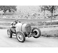 Holy Mackerel On two wheels retro black and white photographic card featuring a vintage image of motor racing - 12.6 x 17.7cm and blank inside