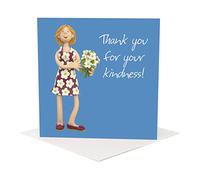 Holy Mackerel Thank You for Your Kindness Greetings Card by Erica Sturla from One Lump or Two occasions range. Card is 15cm square and blank inside for your own message