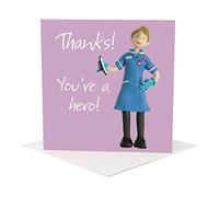 Holy Mackerel Thanks Hero Nurse Greetings Card by Erica Sturla from One Lump or Two Occasions Range