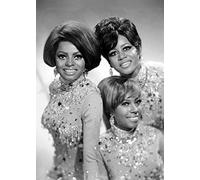 Holy Mackerel The Supremes retro black and white photographic card featuring a vintage image of the all girl group - 12.6 x 17.7cm and blank inside