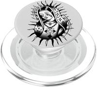 Holy Mother Mary Blackwork Traditional Tattoo Flash PopSockets PopGrip for MagSafe