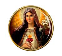 Holy Mother Mary Sacred Heart Pin Badge