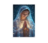 Holy Mother Put Your Hands Together Starlight Poster Decorative Painting Canvas Wall Art Living Room Poster Bedroom Painting 16 x 24 Inch (40 x 60 cm)