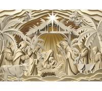 Holy Nativity Christian Puzzles for Adults 1000 Pieces, 3D Jesus Religious Bible Jigsaw Puzzles Faith Cross, Christmas Winter Holiday Puzzle